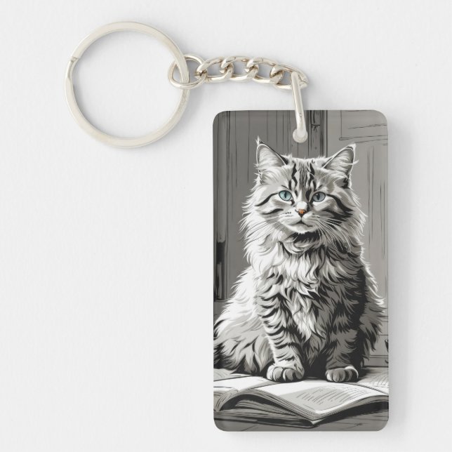 Grått Tabby katt (Framsidan)