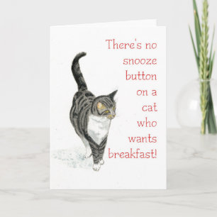 Grått Tabby katt-anteckningskort Kort