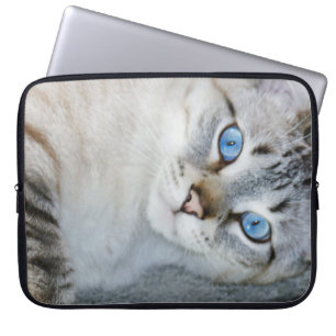 Grått Tabby katt Laptop Fodral