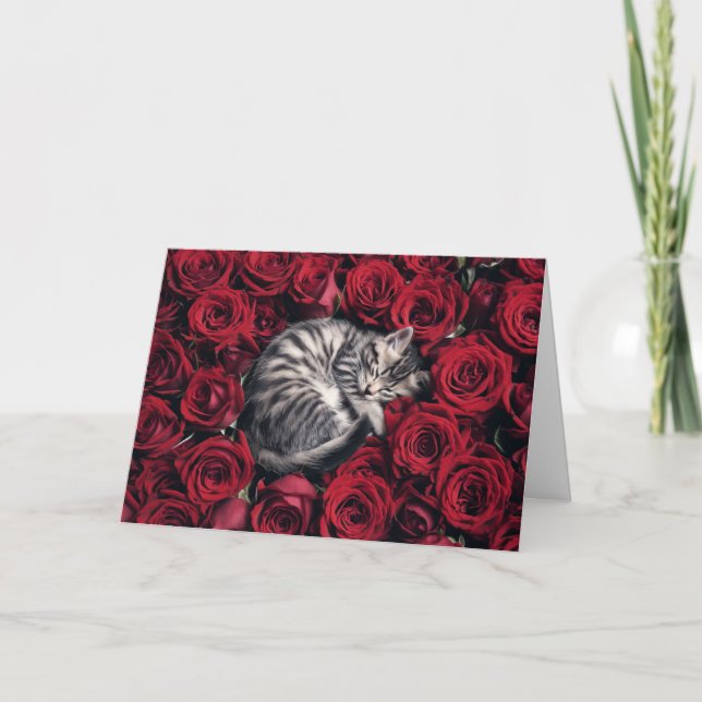 Grått Tabby och Ro Kort (Framsida)