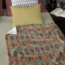 Grått Tan Brown Ochre Ivory Red Tribal Art Mönster