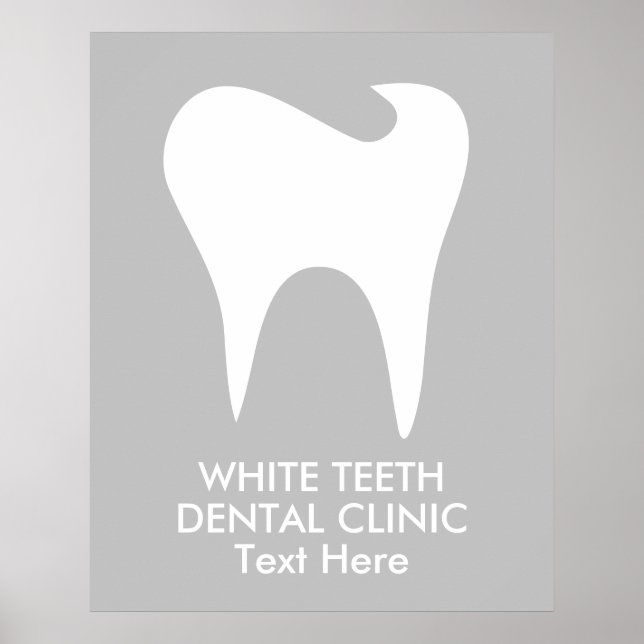 Grått tänder Vita Dentala Clinical Poster (Framsidan)