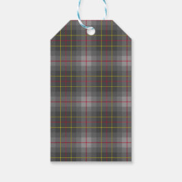 Grått Tartan Gift Märkre Presentetikett