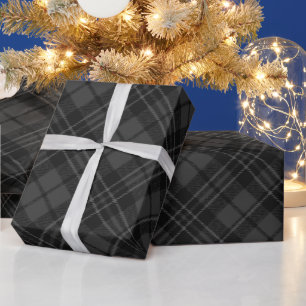 Grått tartan Julplatta helgdagar mönster Presentpapper