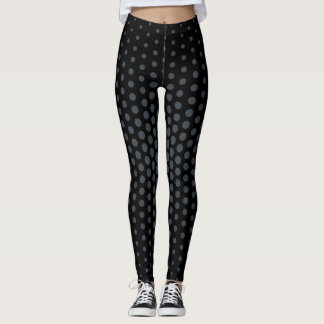 Grått Techno Dot Mönster Leggings