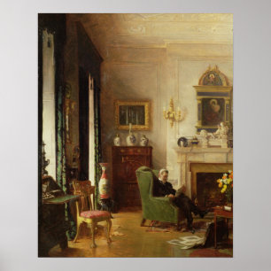 Grått Teckning Room Poster