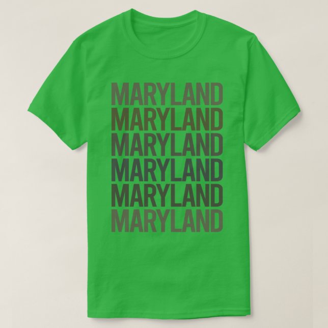Grått Text Art Maryland T Shirt (Design framsida)
