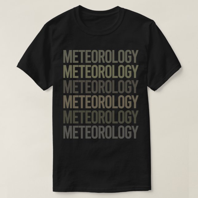 Grått Text Art Meteorology Meteorolog T Shirt (Design framsida)