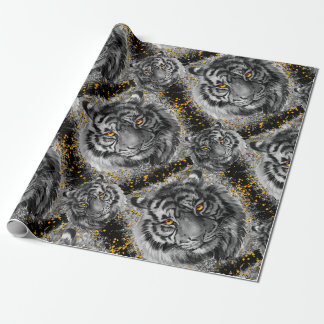 Grått Tiger Öga - Orange Färgnyger Presentpapper