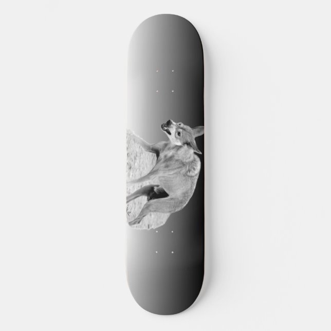 Grått Timber Varg Snarl Mini Skateboard Bräda 18,7 Cm (Framsida)