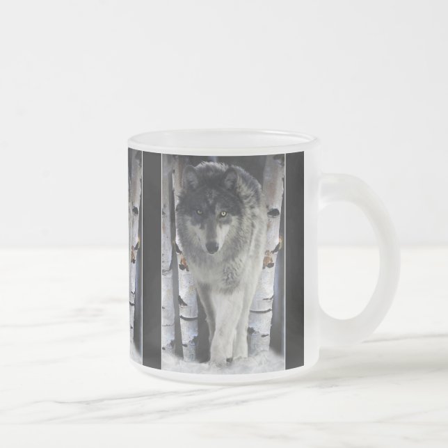 GRÅTT TIMBER VARG Wildlife Supporter Gift Mugg (Höger)