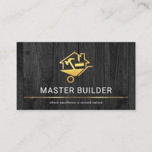Grått Timber Wood Carpentry Handyman Visitkort
