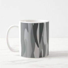 Grått Tone Abstrakt Camouflage Kaffemugg