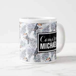 Grått Toucan Lägg till ditt namn Jumbo Mugg