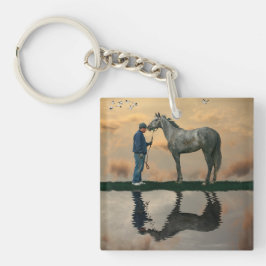 Grått-tråd och Groom OTTB-nyckelkedja