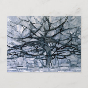 Grått Träd - Piet Mondrian - Abstrakt Art-vykort Vykort