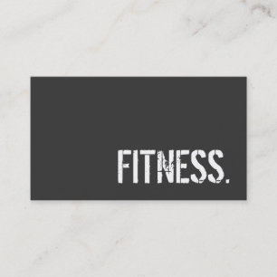 Grått Trendig Personal Trainer Fitness Affärskort Visitkort