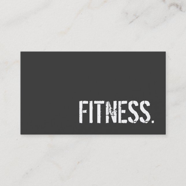 Grått Trendig Personal Trainer Fitness Affärskort Visitkort (Framsida)