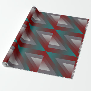 grått-triangel med teal-burgundi presentpapper
