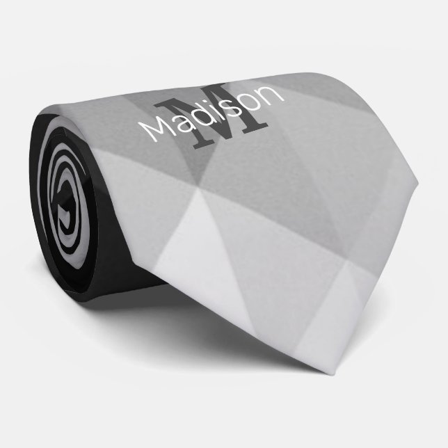 Grått-triangelgeometriska kvadrater mönster Monogr Slips (Rullad)