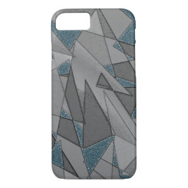 Grått-triangelskärningar med mörk blått delara gro