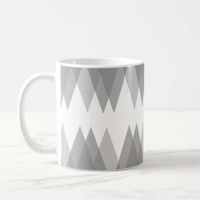 Grått trianglar kaffemugg (Vänster)