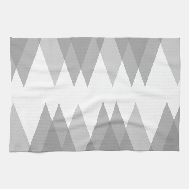 Grått trianglar kökshandduk (Horisontell)