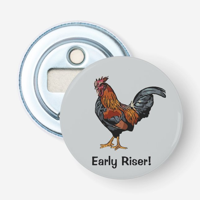 Grått Tupp Flaska-öppnare Flasköppnare (Framsidan)