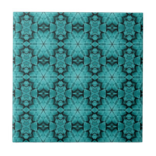 Grått turkos aqua star geometric stone mosaic kakelplatta
