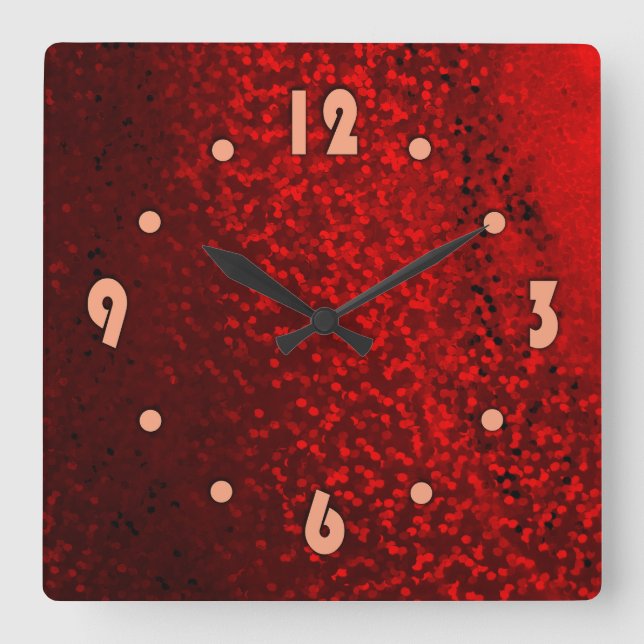 Grått-turkos, plaid2-klocka fyrkantig klocka (Framsida)