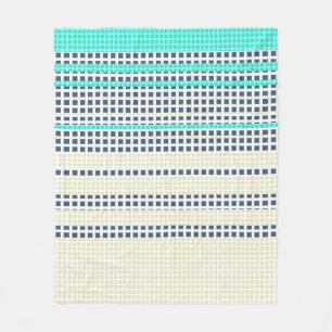 Grått turkos plaid fleecefilt