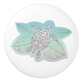 Grått Turtle Tropical Löv Knopp