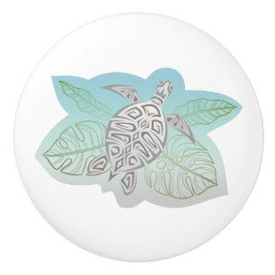 Grått Turtle Tropical Löv Knopp