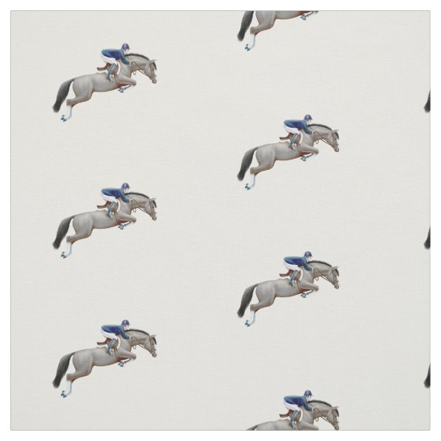 Grått tyg för ryttare för Showjumperhäst (Provkarta)