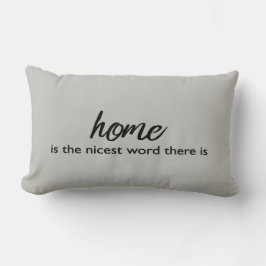 Grått-typografi för hemofferter | Pillow Lumbarkudde