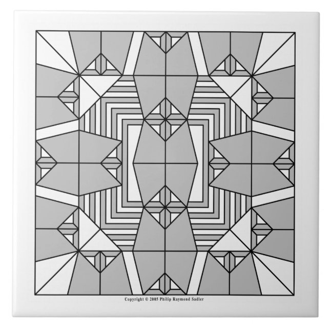 Grått Uggla Kakelplatta (Framsidan)