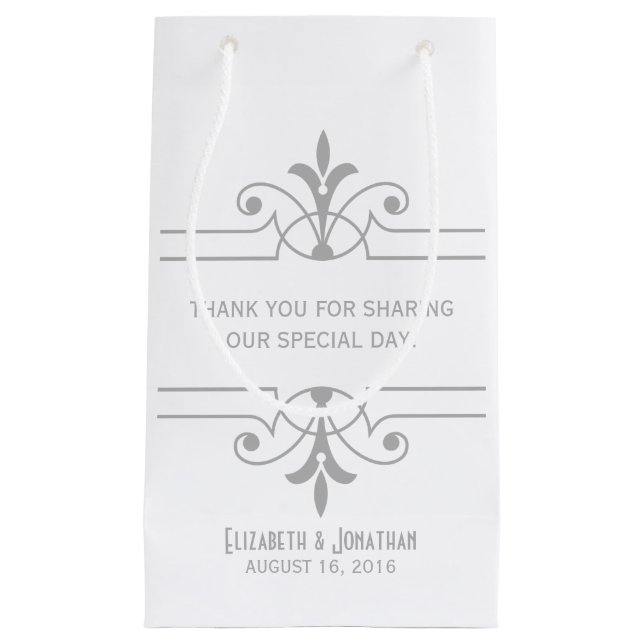 Grått v2 Finare Ornamental Gift Bag (Framsidan)