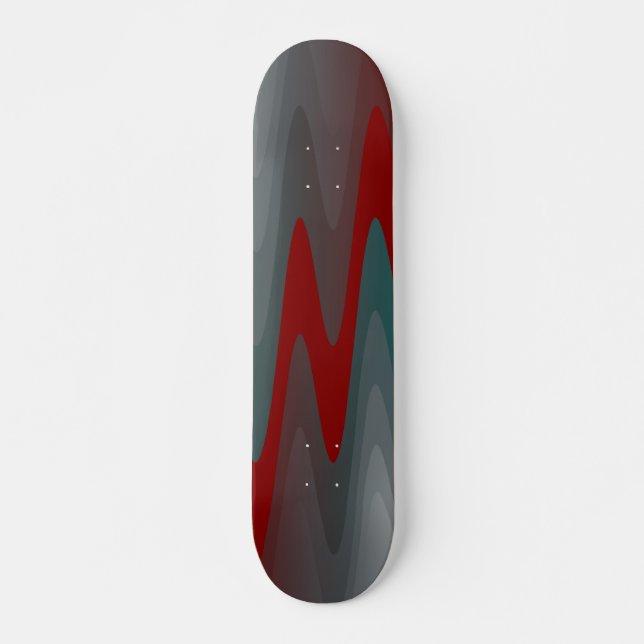 grått vågar mini skateboard bräda 18,5 cm (Framsida)