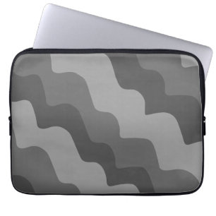 Grått vågigt havets vinkara gradient laptop fodral