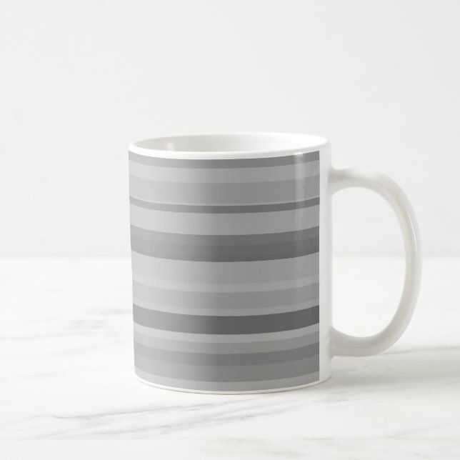 Grått vågrät rand kaffemugg (Höger)