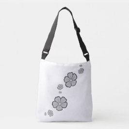 Grått Vår blommor Kor Body Tote Bag Axelväska