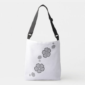Grått Vår blommor Kor Body Tote Bag Axelväska