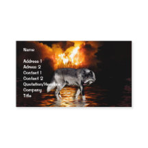 Grått Varg Affärskort