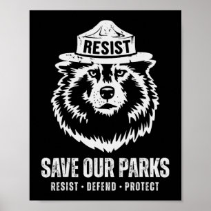 Grått Varg Bear Resistent Protection National Park Poster