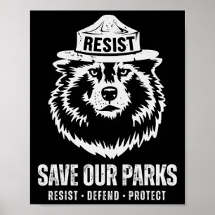 Grått Varg Bear Resistent Protection National Park Poster