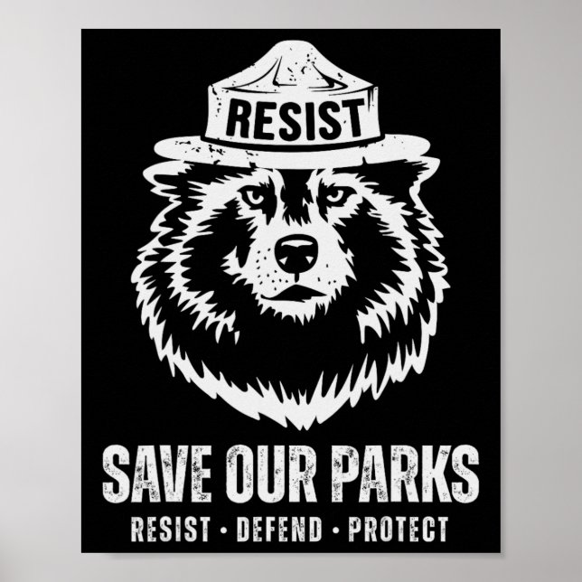 Grått Varg Bear Resistent Protection National Park Poster (Framsidan)