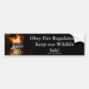 Grått Varg Bumper Sticker Bildekal