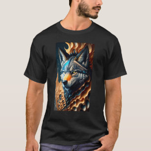 Grått Varg Colorful Wildlife Forest Vargars Galaxy T Shirt