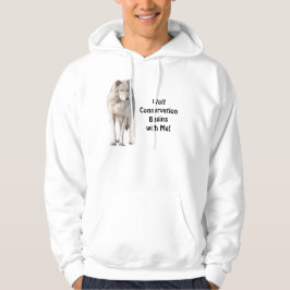 Grått Varg Conservation Wildlife Art Hoodie