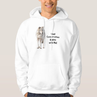 Grått Varg Conservation Wildlife Art Hoodie